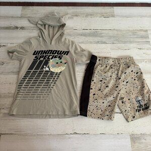 Star Wars Little Boys Size 6/7 2Pc Short Top/Shorts Set Baby Yoda